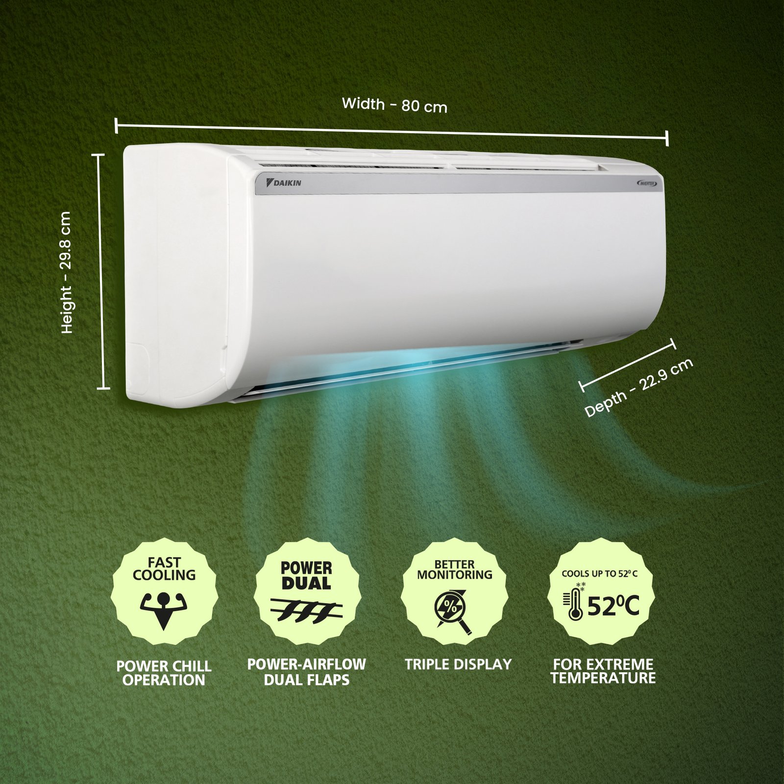 Daikin 1.4 TR 3-Star Inverter Split AC - Image 4